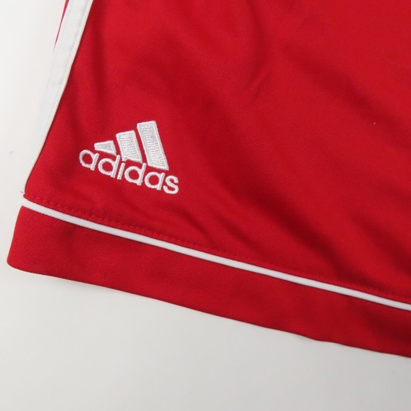 Adidas Boys Shorts Size Large Elastic Waist Red Running Activewear Gym Training - Picture 9 of 11